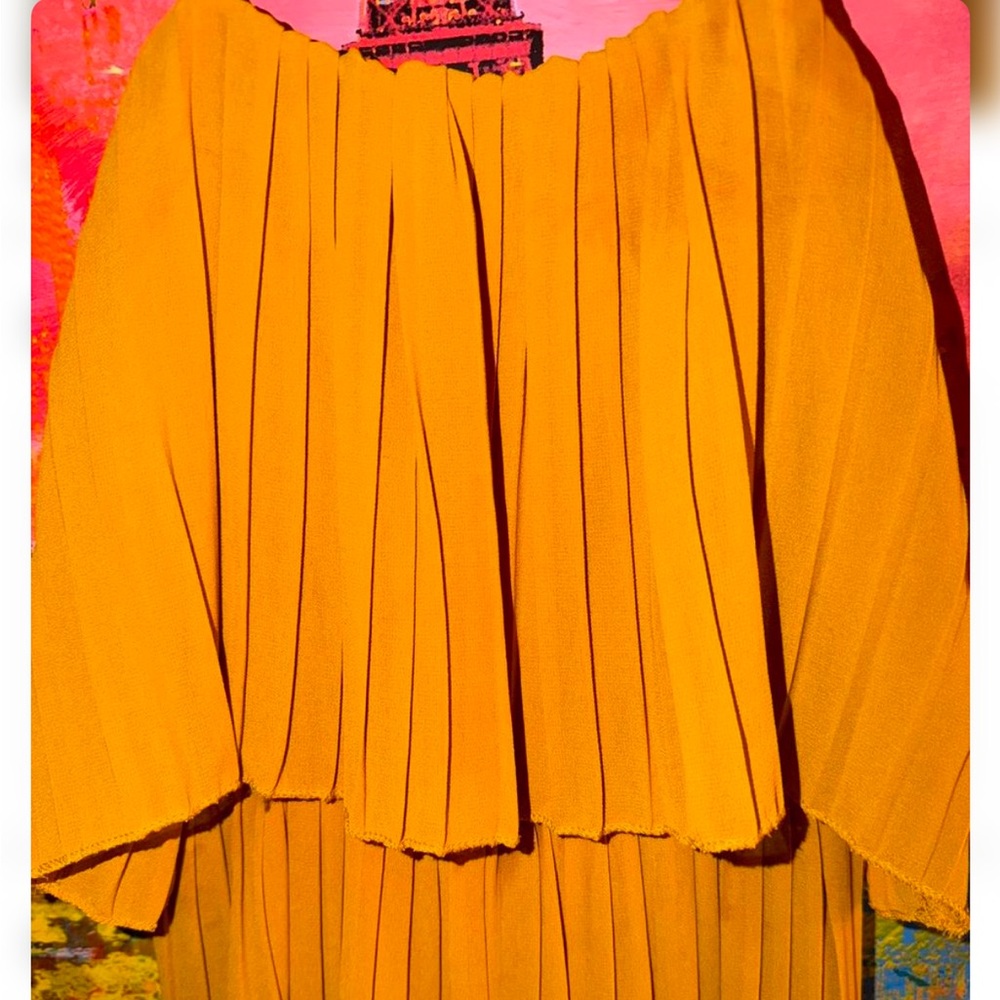 NWOT Mustard Spaghetti Strap Jumpsuit - Picture 3 of 4